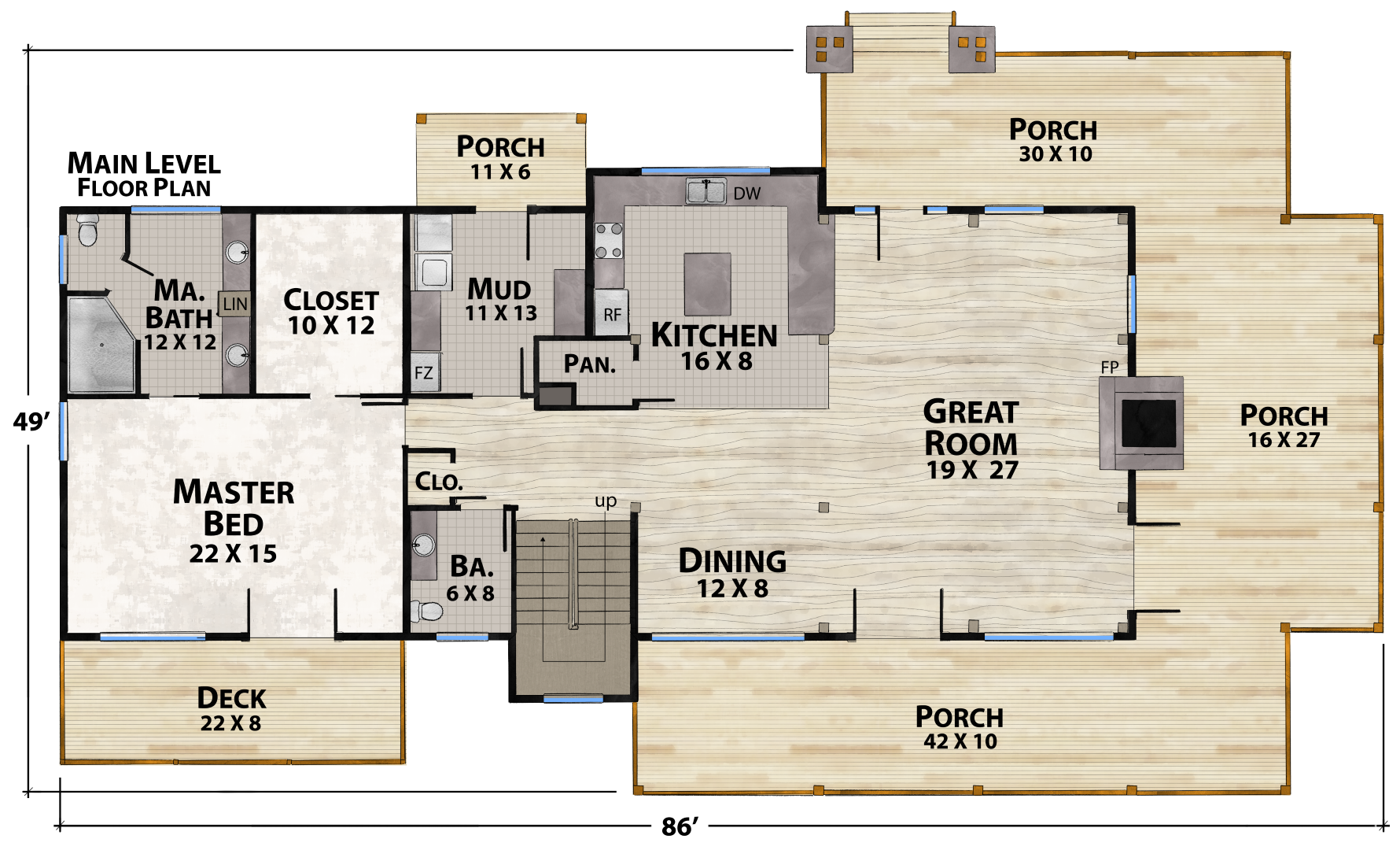 Ravens Nest North Quick Ship Log and Timber Home Plan