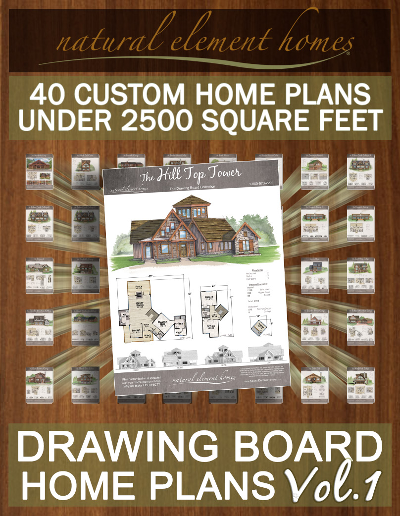 Drawing Board Volume 1 Home Plan Book from Natural Element Homes