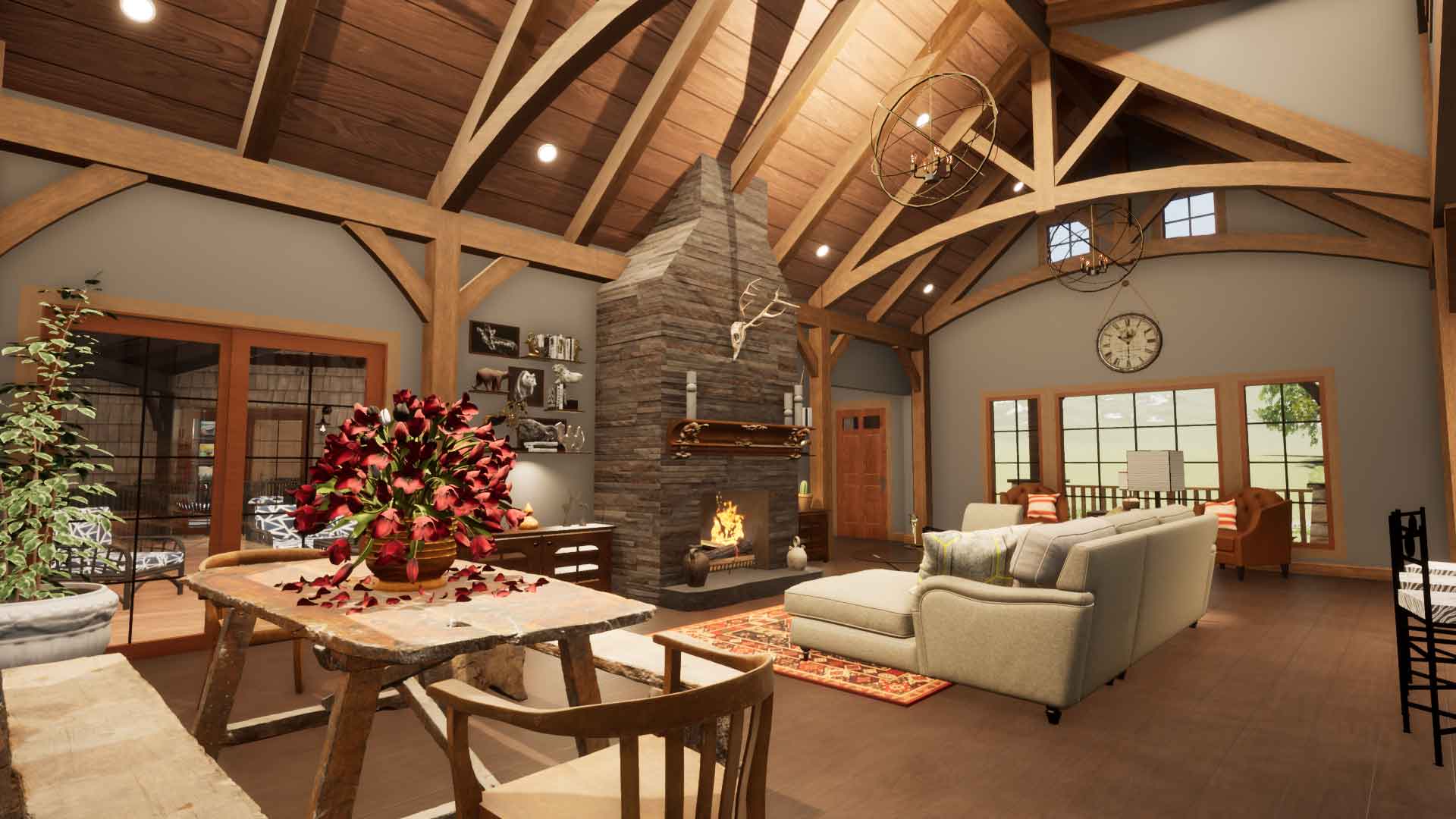 Cotton Ranch Timber Frame EZ Home Plan by Natural Element Homes