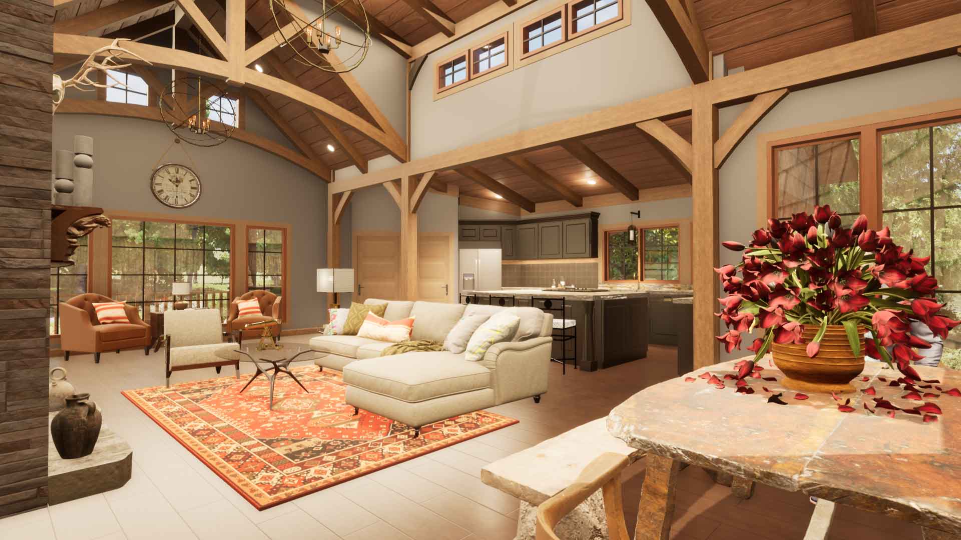 Cotton Ranch Timber Frame EZ Home Plan by Natural Element Homes