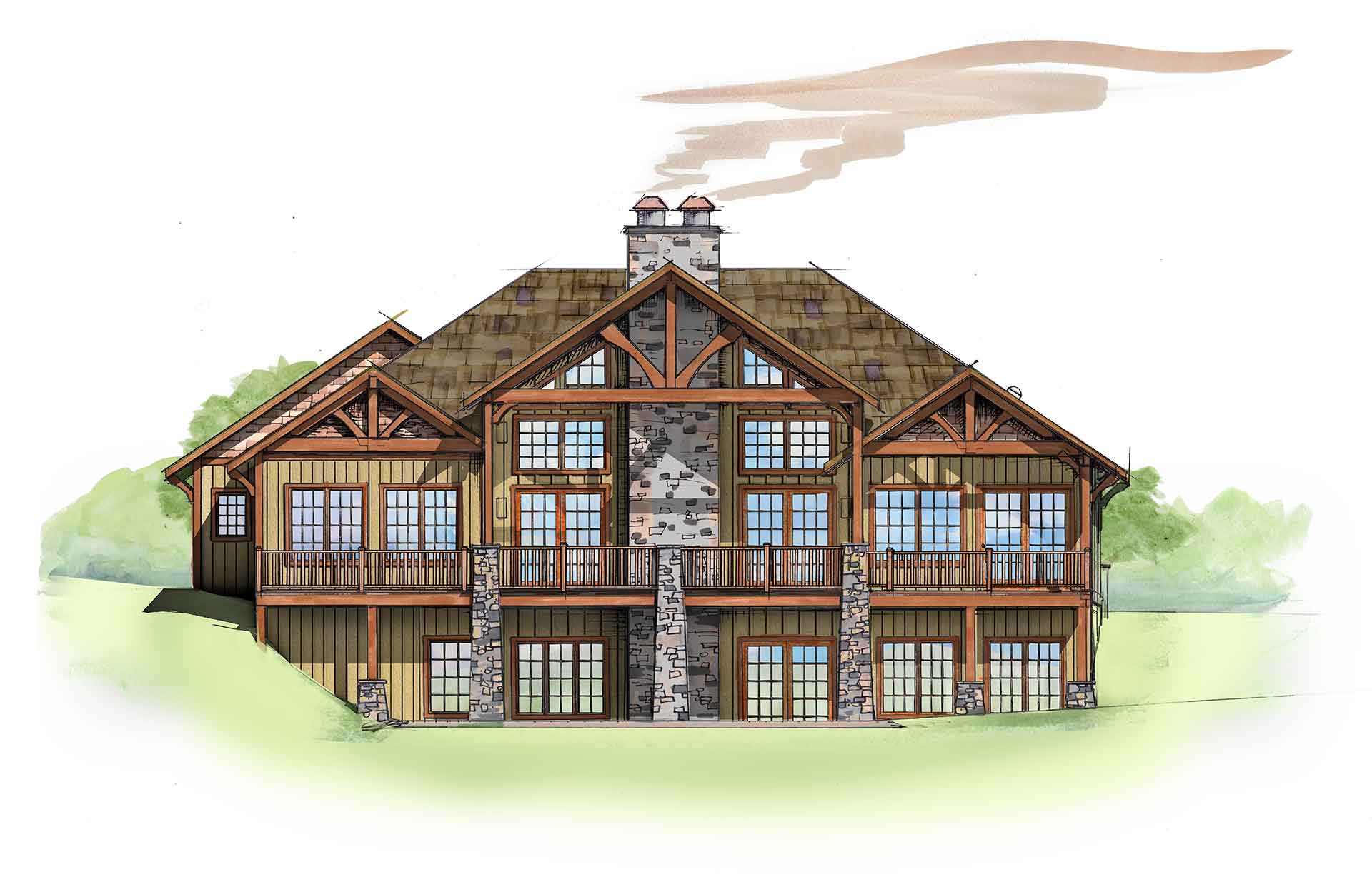 Lake Mills Retreat Timber Frame EZ Home Plan by Natural Element Homes