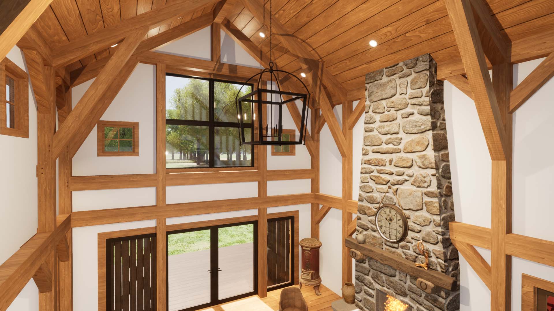 Rocky Mountain Retreat Timber Frame EZ Home Plan