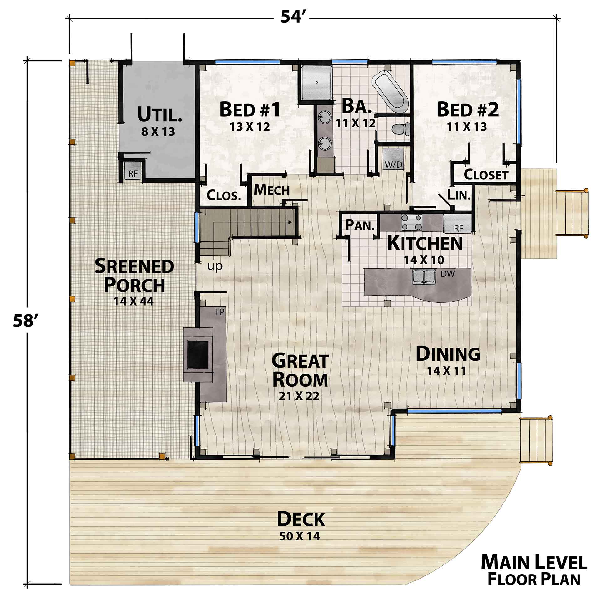 Rocky Mountain Retreat Main Floor Plan