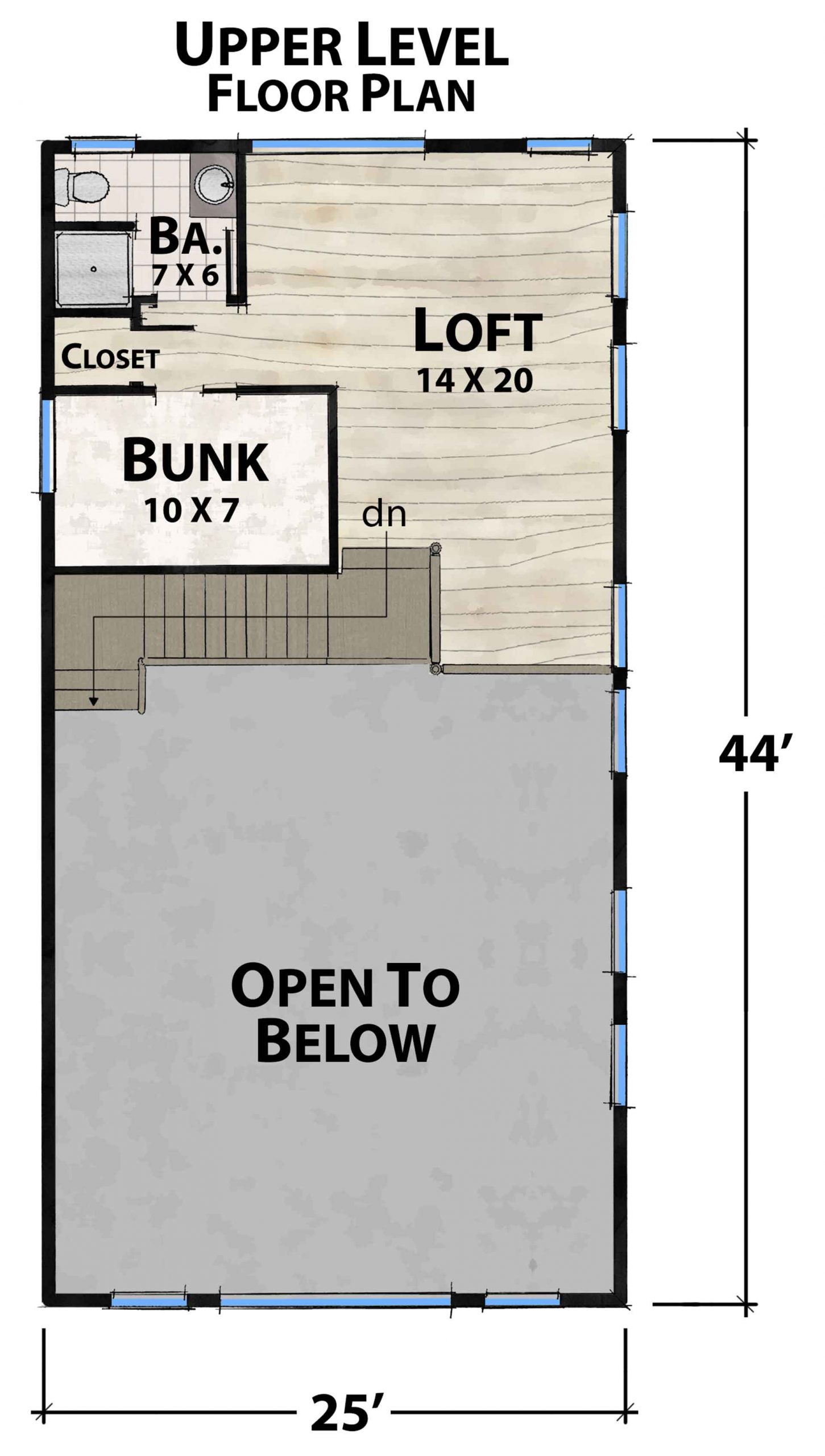 Rocky Mountain Retreat Upper Floor Plan