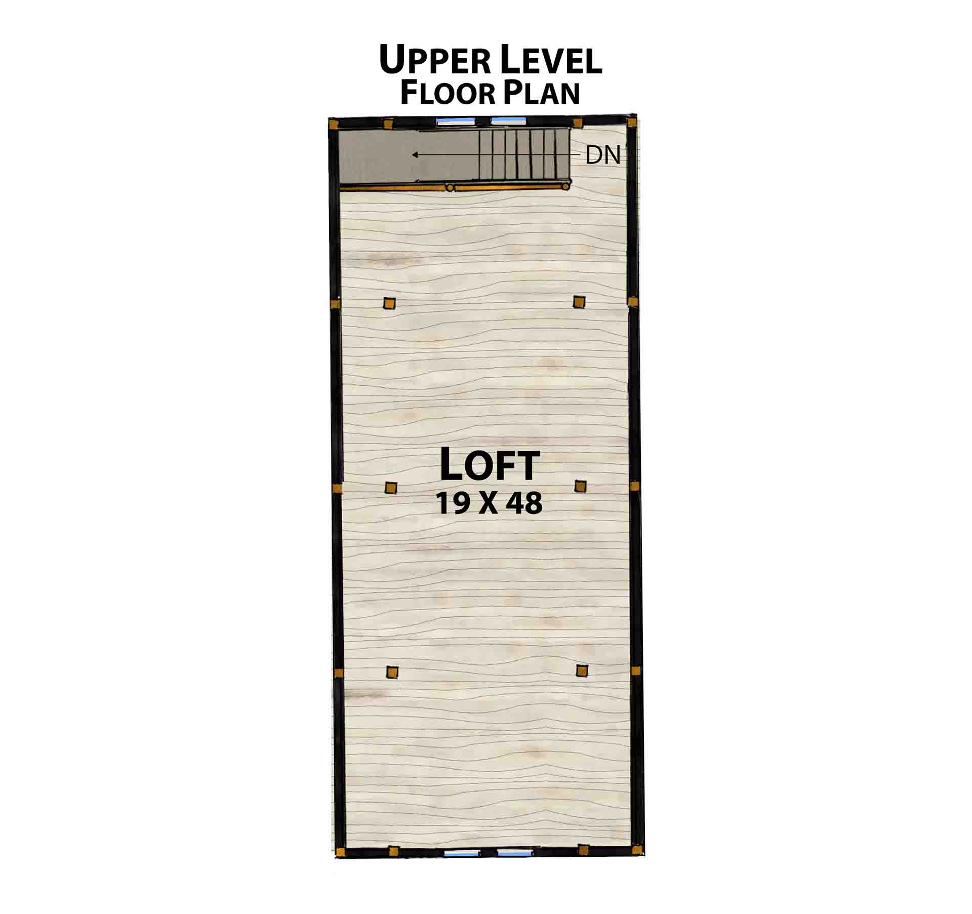 Coffee Mill Barn Upper Level Floor Plan