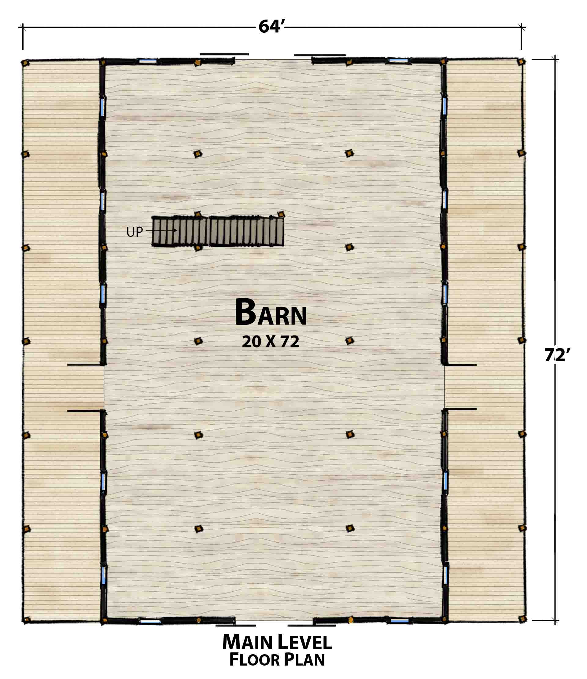 Old Stage Road Barn Main Level Floor Plan