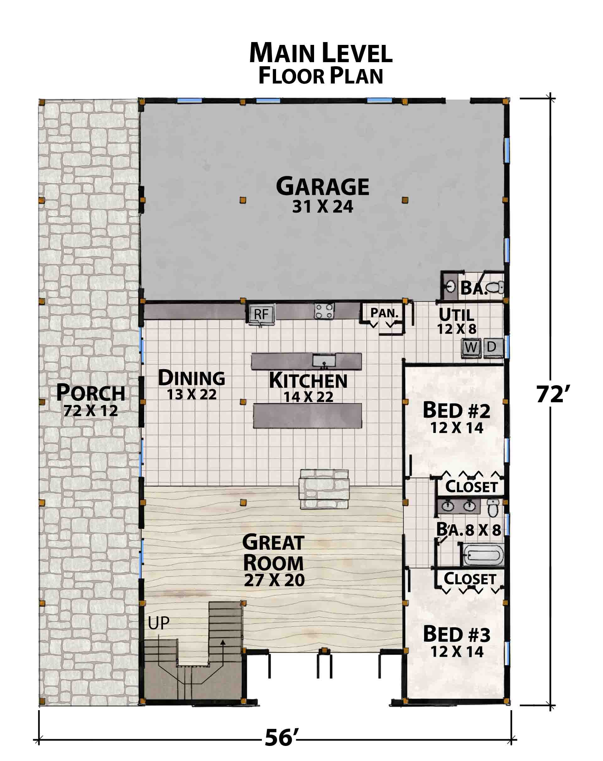 South Fork Lodge Main Level Floor Plan