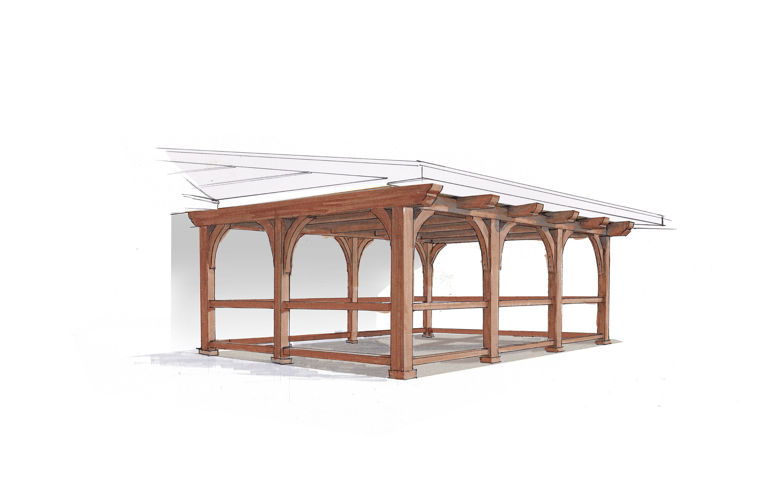Flat Ceiling Pavilion by Natural Element Homes