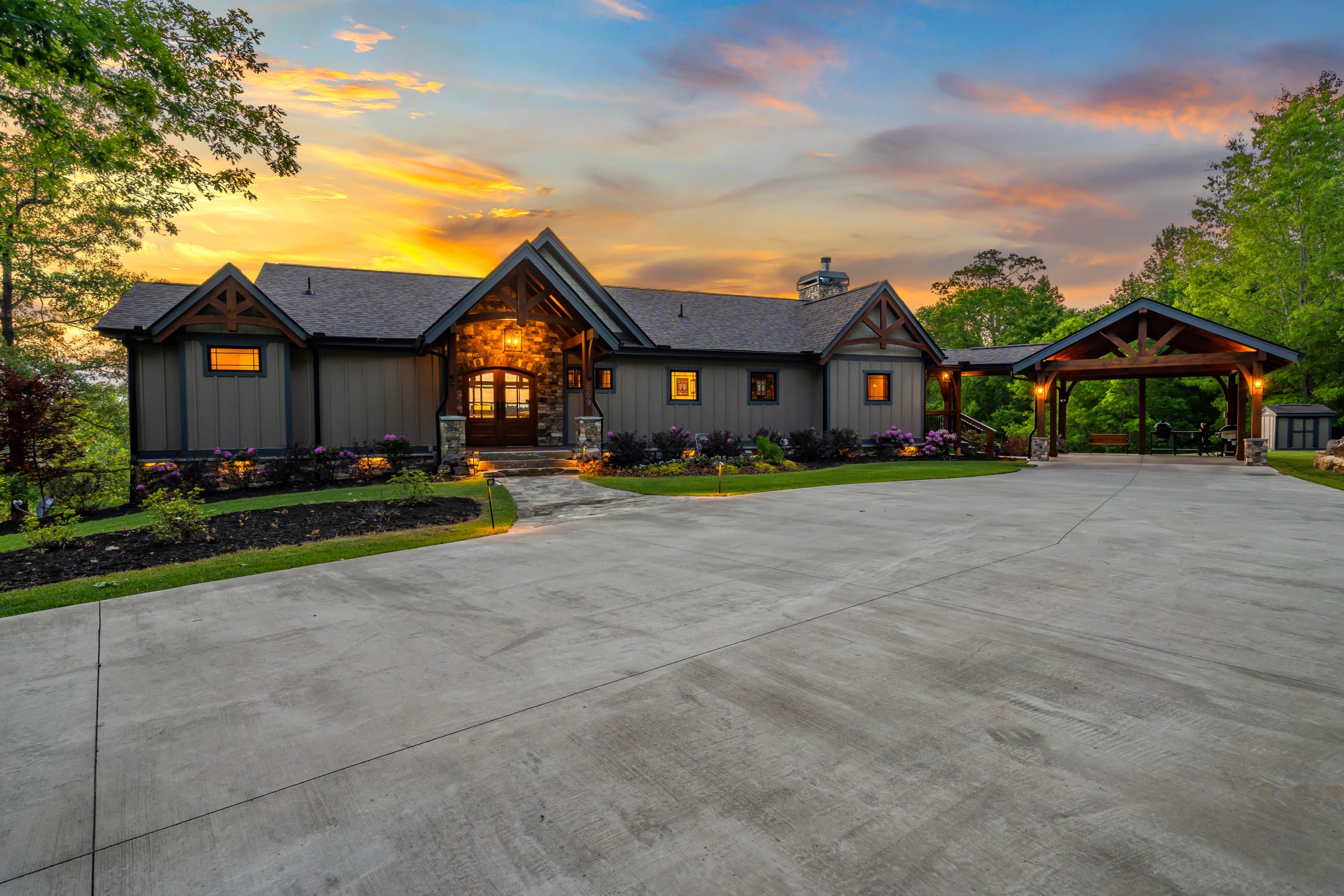 Shag Bark Lodge by Natural Element Homes